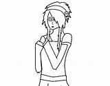 Sad Emo Coloring Girl Coloringcrew Pages sketch template