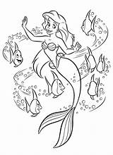 Sirenetta Playing Pesce Flounder sketch template