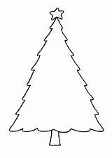 Christmas Coloring Pages Tree Trees Bells Print Printable Kids Blank Cartoon Kerstboom Outline Template Kleurplaat sketch template