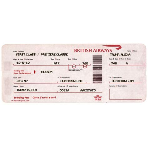 class airway ticket  london british airways   polyvore featuring fillers