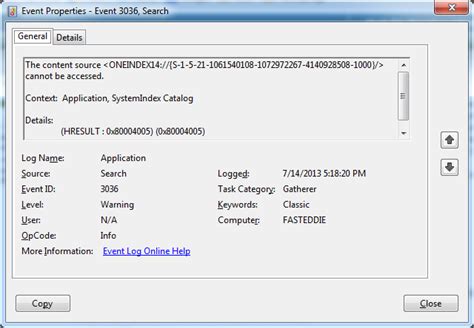 search warning logged event id  windows  forums