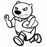 Wombat Coloring Pages Rugby Animal Color Animals Activities Print Back sketch template