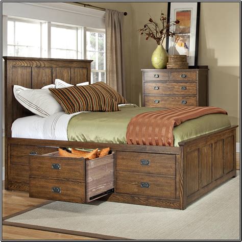 california king bed frame  storage drawers bedroom home