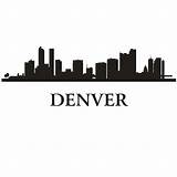 Denver Skyline Decal Sketch Landmark Stickers Wall Parede Decals Sticker Poster Decor City sketch template