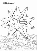 Pokemon Coloring Pages Starmie Cartoons Printable Color Kids sketch template