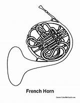 Horn French Coloring Pages Drawing Getdrawings Template sketch template