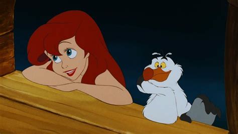 ariel and scuttle ~ the little mermaid 1989 disney