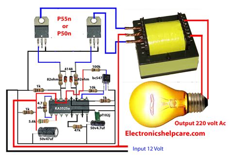 inverter  dc   ac making circuit diagram making transformer electronics