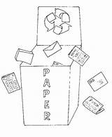 Coloring Paper Recycling Lets Used sketch template