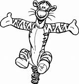 Tigger Coloring Bounce Sketch Pages Wecoloringpage Printable Getcolorings sketch template