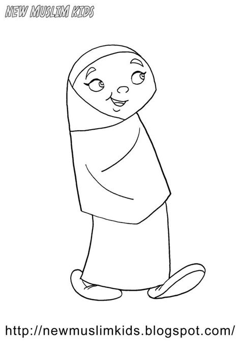 coloring page muslim girl  printable coloring pages img