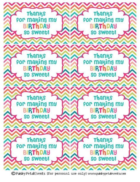 printable  tags  birthdays  colorful chevroned background
