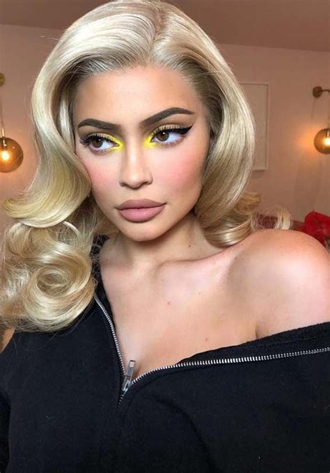 super cute blonde hair colors and beauty ideas for 2019 celebrity makeup looks kylie jenner