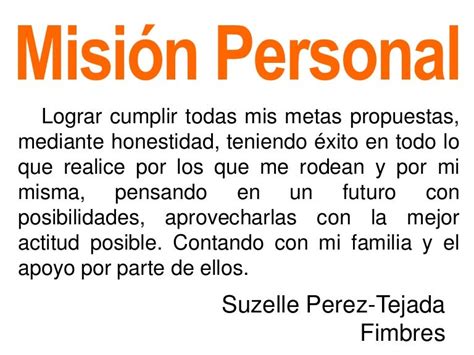 mision personal