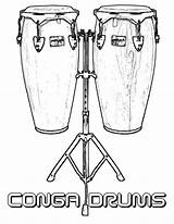 Musical Conga Drums sketch template
