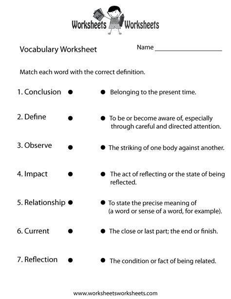 english vocabulary worksheet printable spelling worksheets english