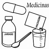 Remedios Medicinas Medicina Medicamentos Jarabe Coloringbook4kids sketch template