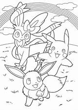 Eevee Coloring Pages Tulamama sketch template