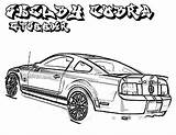 Mustang Coloring Pages Ford Gt Shelby Car Cobra 2008 Classic Color sketch template