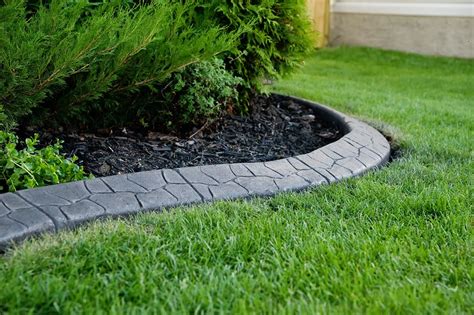 concrete curbing   great choice  seperate parts   lawn