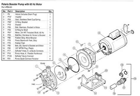 polaris pb  booster pump parts diagram