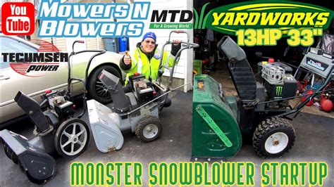 pre noreaster winter storm gail  mtd yardworks tecumseh  hp  monster snowblower