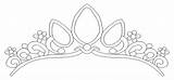 Princess Crown Tiara Drawing Tangled Rapunzel Disney Printable Template Clipart Wig Dress Tiaras Crystal Tattoo Diy Clip Wire Making Printablee sketch template