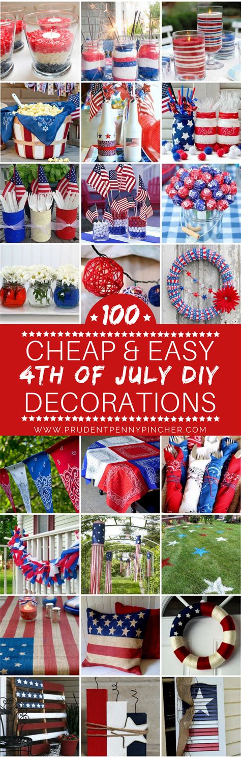 cheap  easy   july diy party decor ideas