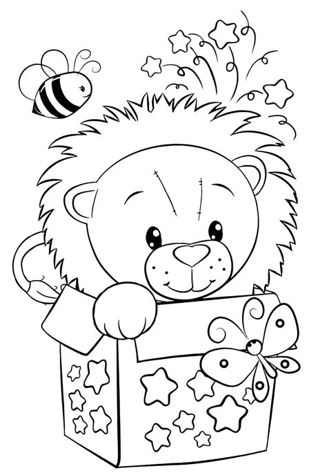cute lion cub coloring pages