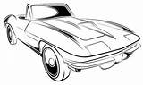 Corvette Outline Stingray C6 Drawings Clipartion Printable Clipartmag Clipground sketch template