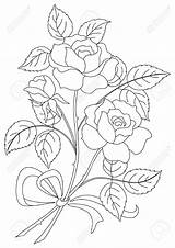 Bunch Flowers Rose Bouquet Drawing Sketch Roses Contour Flower Kids Paintingvalley Drawings Vector Getdrawings Preview sketch template