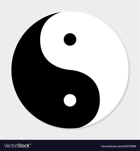 icon  good  evil yin   shadow vector image