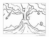 Volcano Coloring Pages Geology Kids Drawing Erupting Erosion Printable Volcanoes Eruption Color Print Volcanic Colouring Clipart Cone Island Getcolorings Cinder sketch template