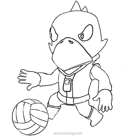 brawl stars coloring pages crow  ball xcoloringscom