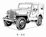 Jeep Coloring Willys Book Cj Wrangler Drawing Pages Car Jeeps Mahindra Drawings Books Military 4x4 sketch template