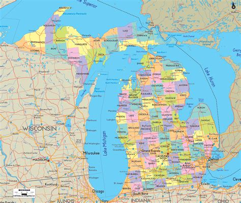 michigan map travelsfinderscom