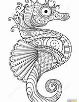 Coloring Pages Zentangle Zen Adults Printable Horse Sea Color Getcolorings Print Book sketch template