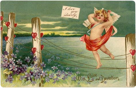 1905 cherub postcard the graphics fairy