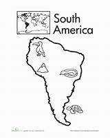 America Worksheets Continents Continent Geography Sachunterricht Rainforest Designlooter Kontinente Südamerika Godmother Vorschule Arbeitsblätter Preschoolers sketch template