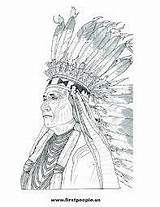 Coloring Indian Native 2108 Firstpeople sketch template