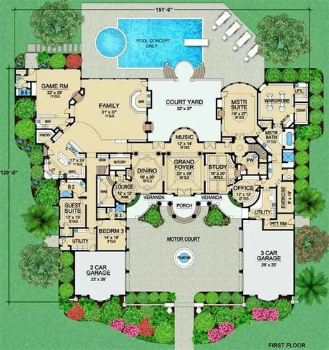 mansion house plans good colors  rooms