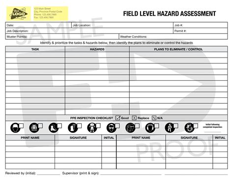 field level hazard assessment card flhac forms direct