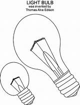 Edison Thomas Pages Coloring Drawing Bulb Light Invention Printable Color Getcolorings Getdrawings Wax sketch template