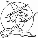Coloring Witch Halloween Pages Witches Printable Simple Kids Cute Drawing Broom Wicked Adults Print Color Getdrawings Flying Getcolorings Wizard sketch template