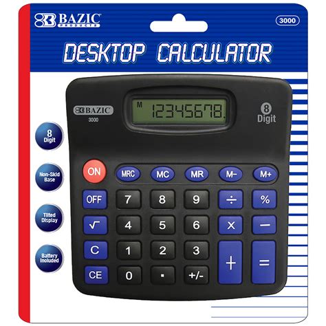 bazic  digit desktop calculator standard function desk handheld calculators lcd display