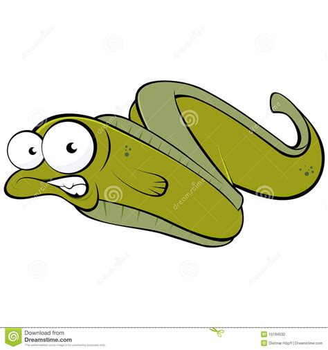 green cartoon eel cartoon illustration green
