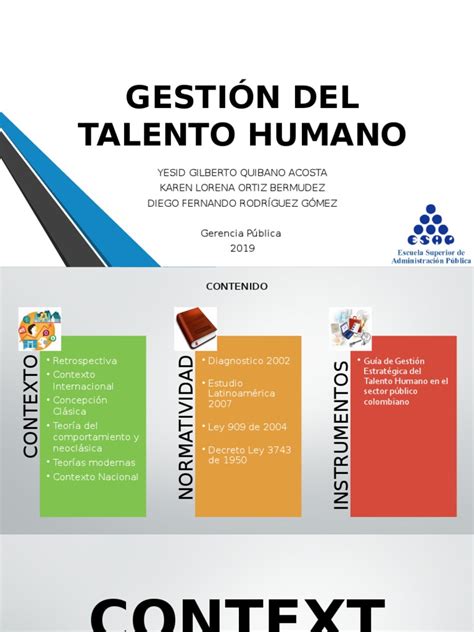 gestiÓn del talento humano pptx gestión del talento planificación