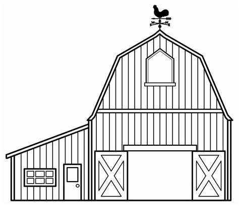 barn coloring pages barn coloring pages  horse  barn