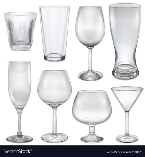 opaque empty glasses royalty  vector image