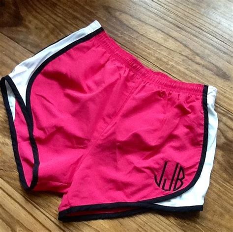 monogrammed athletic shorts 22 cute gym outfits gym shorts womens